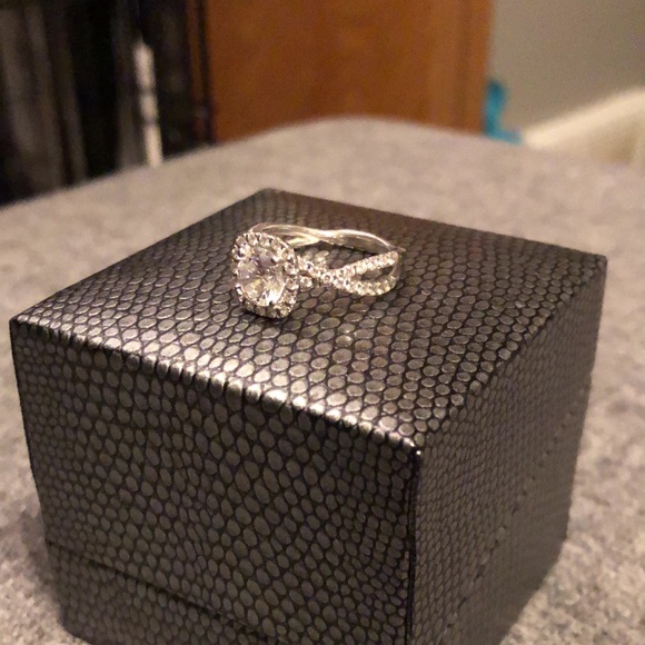 Halo Engagement Ring - Picture 3 of 7